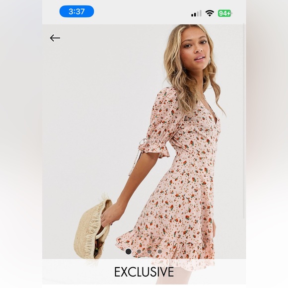 ASOS Dresses & Skirts - ASOS pink floral wrap dress